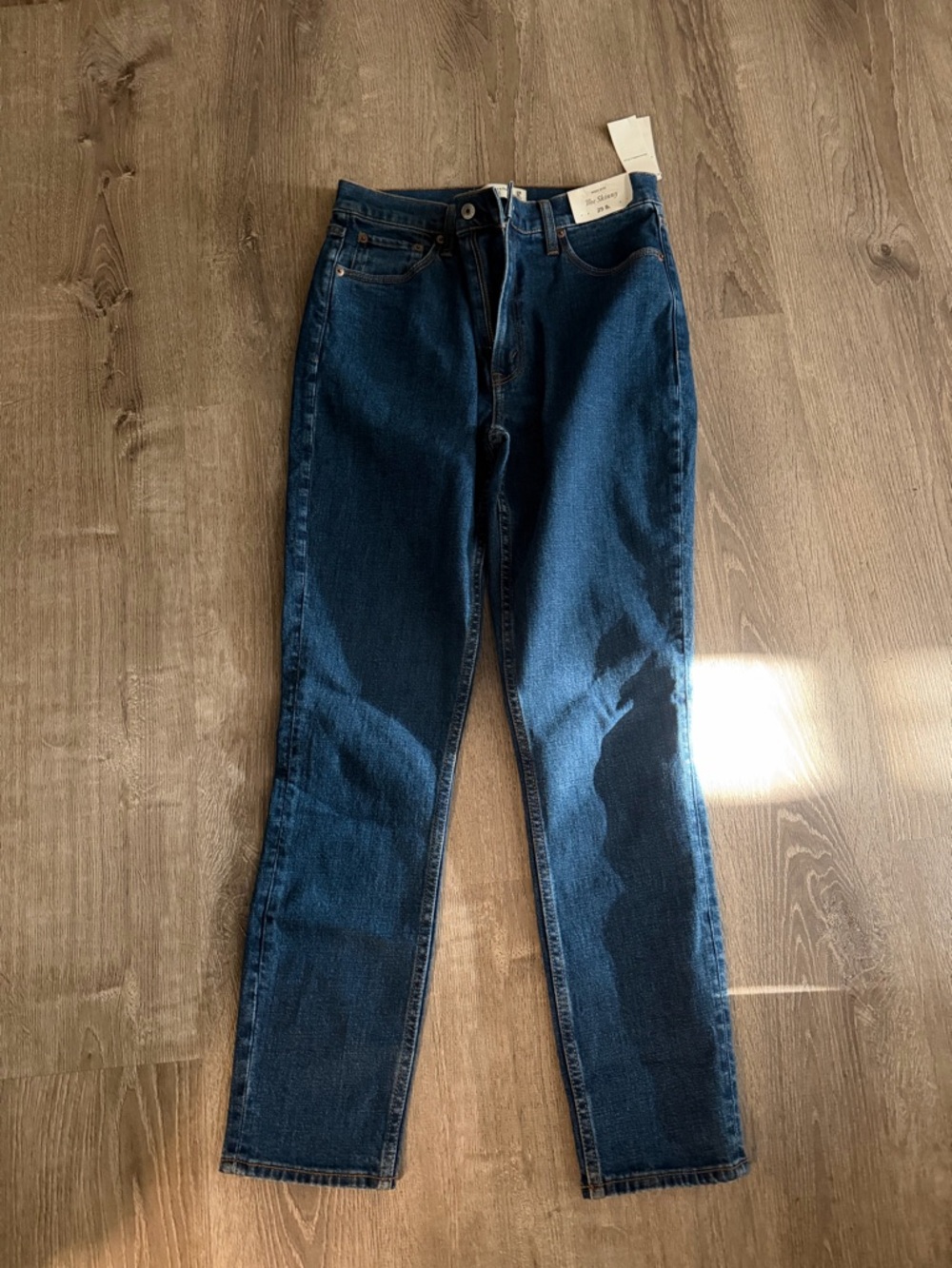 Abercrombie & Fitch Women's Skinny Jeans in Dark Blue